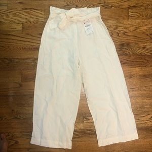 Zara white linen pants, NWT